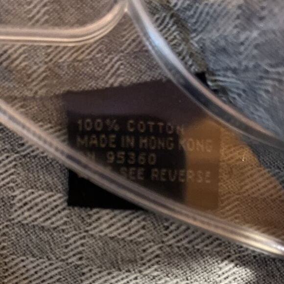 Va Bene Vintage Men’s L Gray Check Long Sleeve Button Down Cotton Shirt - Picture 8 of 14